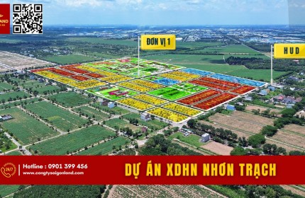 Saigonland  Cần bán nền Nhà Phố 100m2 sổ sẵn tại dự án XDHN Nhơn Trạch Đồng Nai